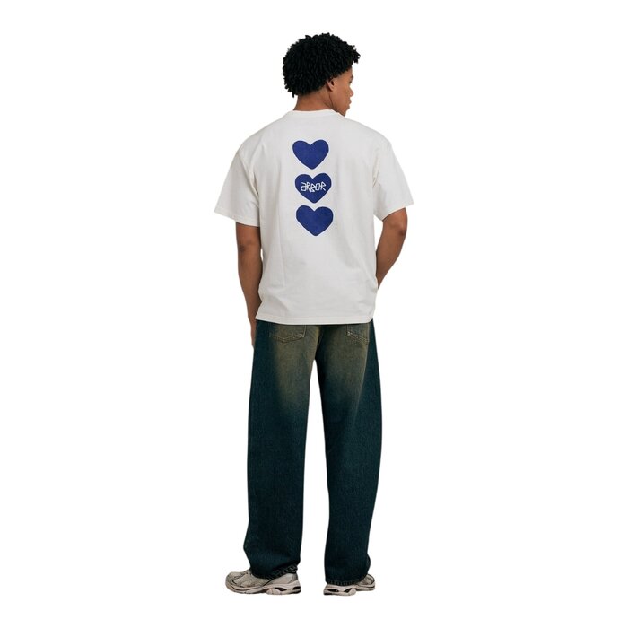 Arbor Antwerp Blue Triple Heart T-shirt - White