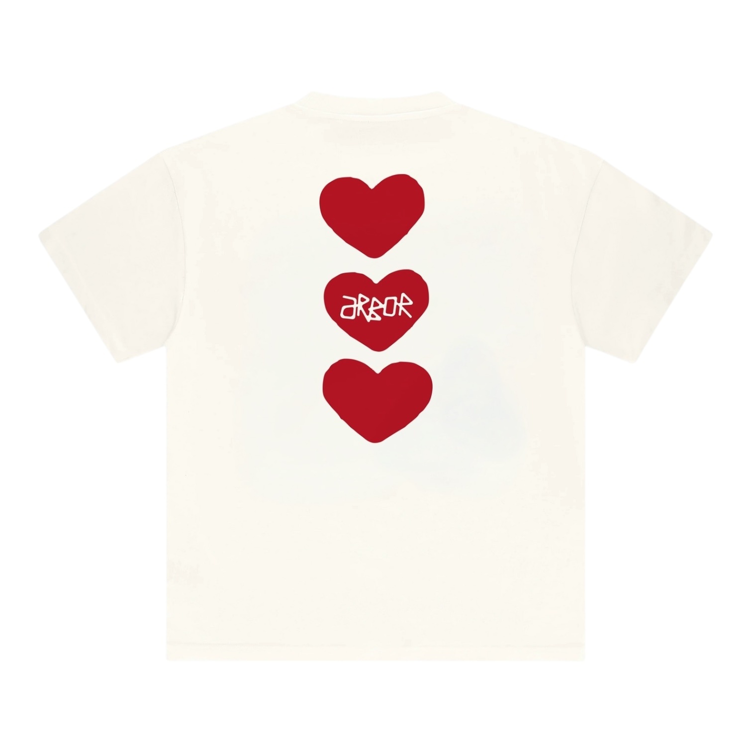 Arbor Antwerp Red Triple Heart T-shirt - White
