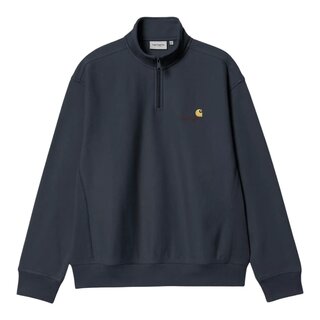 Carhartt WIP Half Zip American Script Sweat - Deep Night
