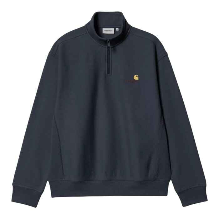 Carhartt WIP Half Zip American Script Sweat - Deep Night