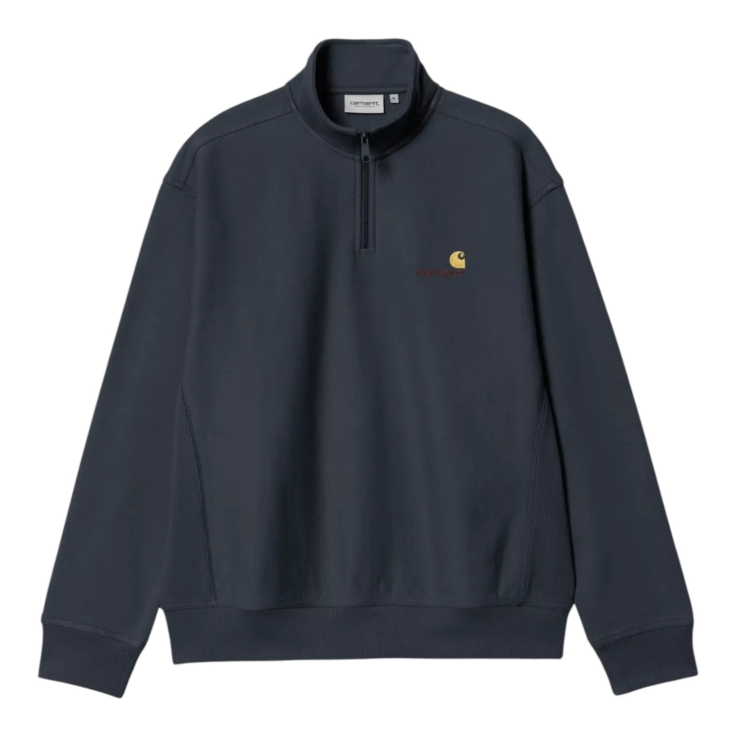 Carhartt WIP Half Zip American Script Sweat - Deep Night