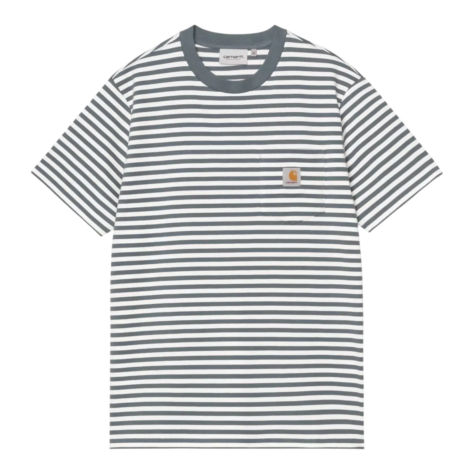 Carhartt WIP S/S Ezra Pocket T-Shirt - Ezra Stripe/Cozy Blue/Wax