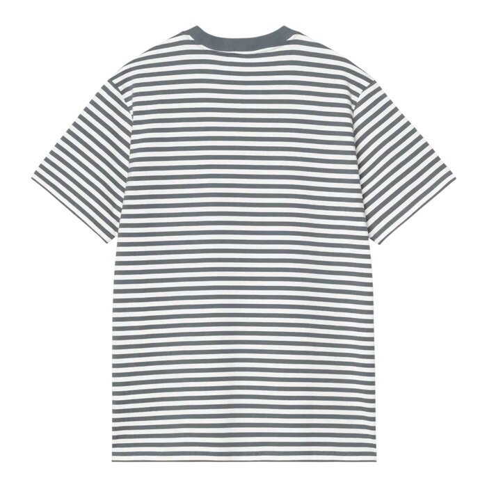 Carhartt WIP S/S Ezra Pocket T-Shirt - Ezra Stripe/Cozy Blue/Wax