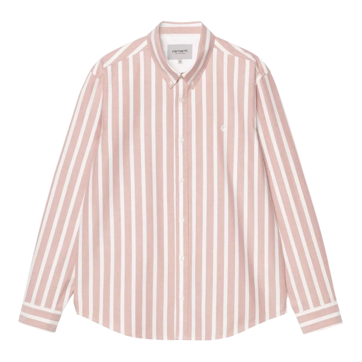 Carhartt WIP L/S Deven Shirt - Deven Stripe/Oxide Red/White