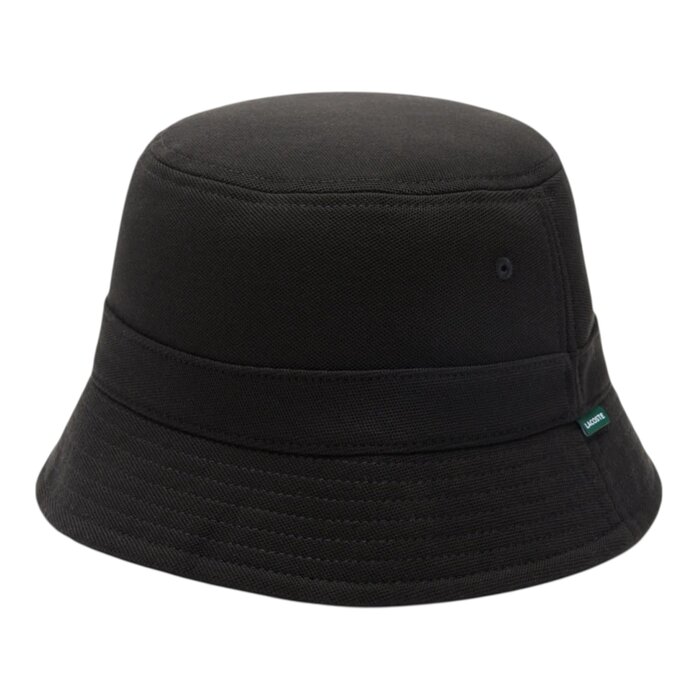 Lacoste Bob en piqué de coton biologique uni - Noir