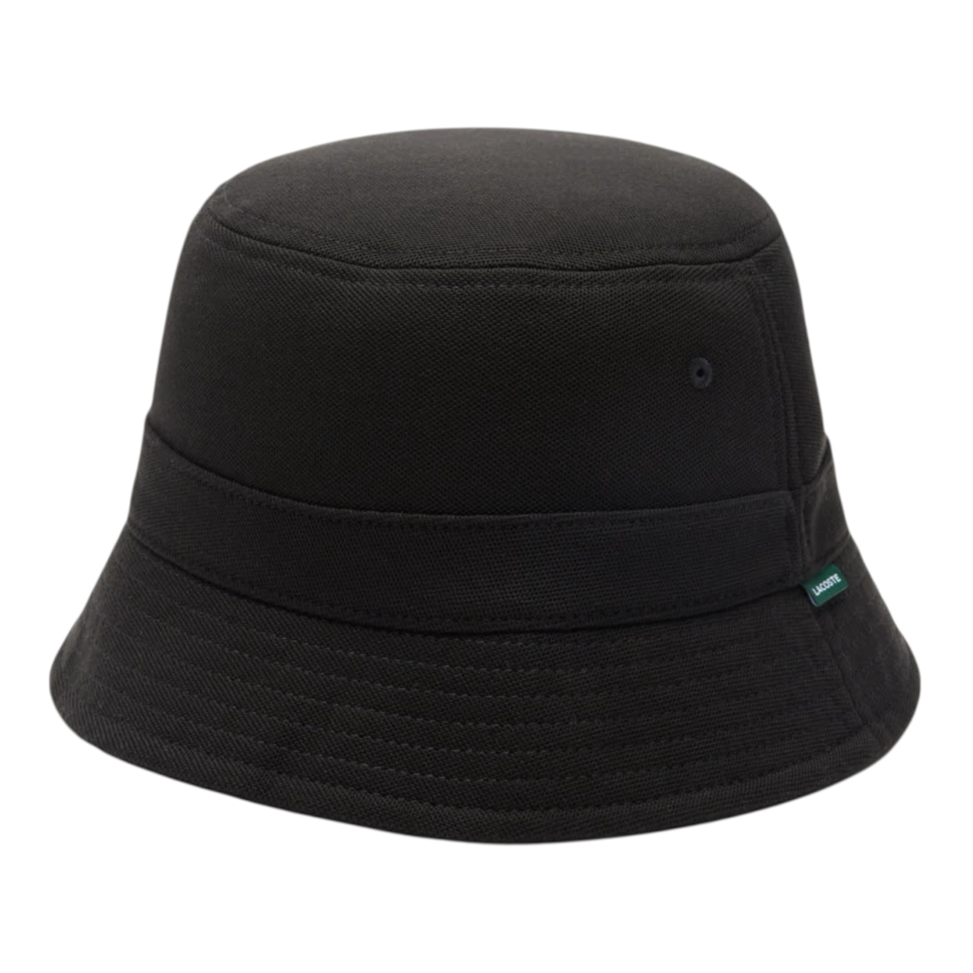 Lacoste Bob en piqué de coton biologique uni - Noir