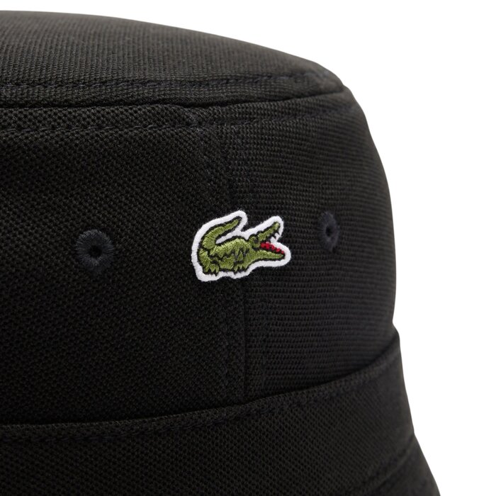 Lacoste Bob en piqué de coton biologique uni - Noir