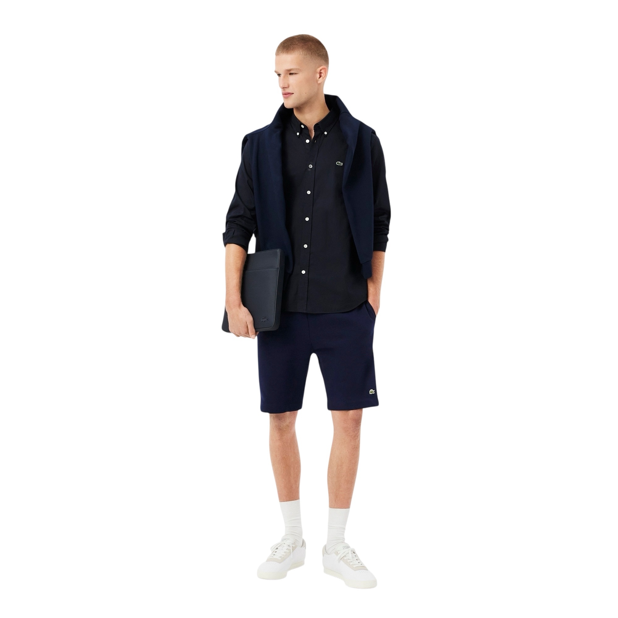 Lacoste Short Regular Fit Molleton - Bleu Marine