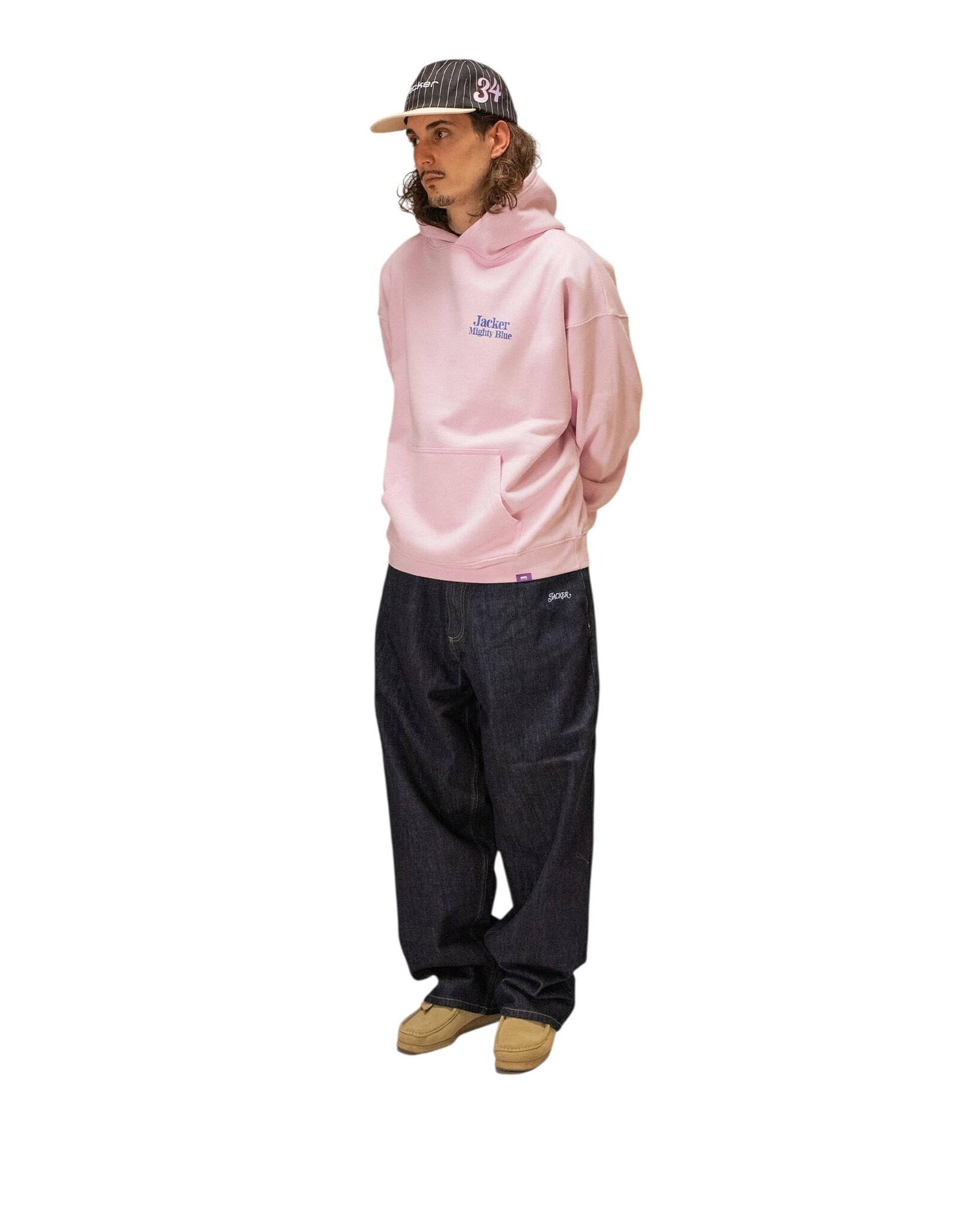 Jacker Mighty Blue Hoodie - Pink