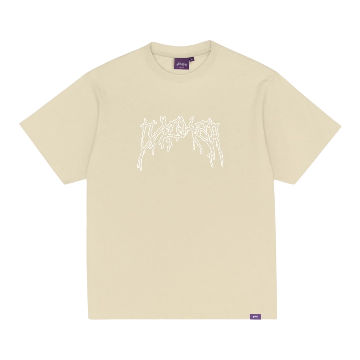 Jacker Skeleton Garment Dyed T-shirt - Beige