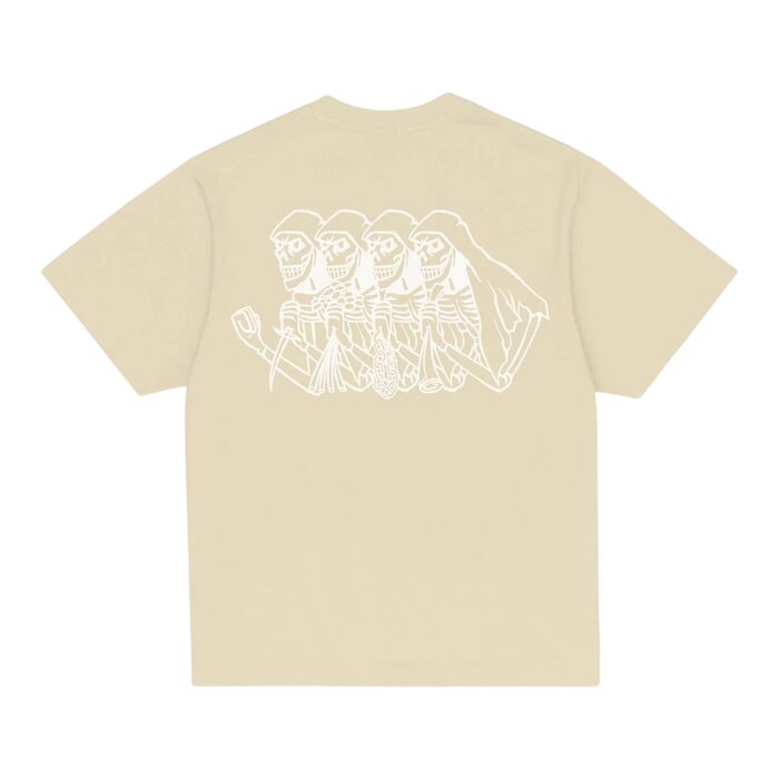 Jacker Skeleton Garment Dyed T-shirt - Beige