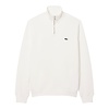 Sweatshirt Zippé Interlock Col Montant - Blanc