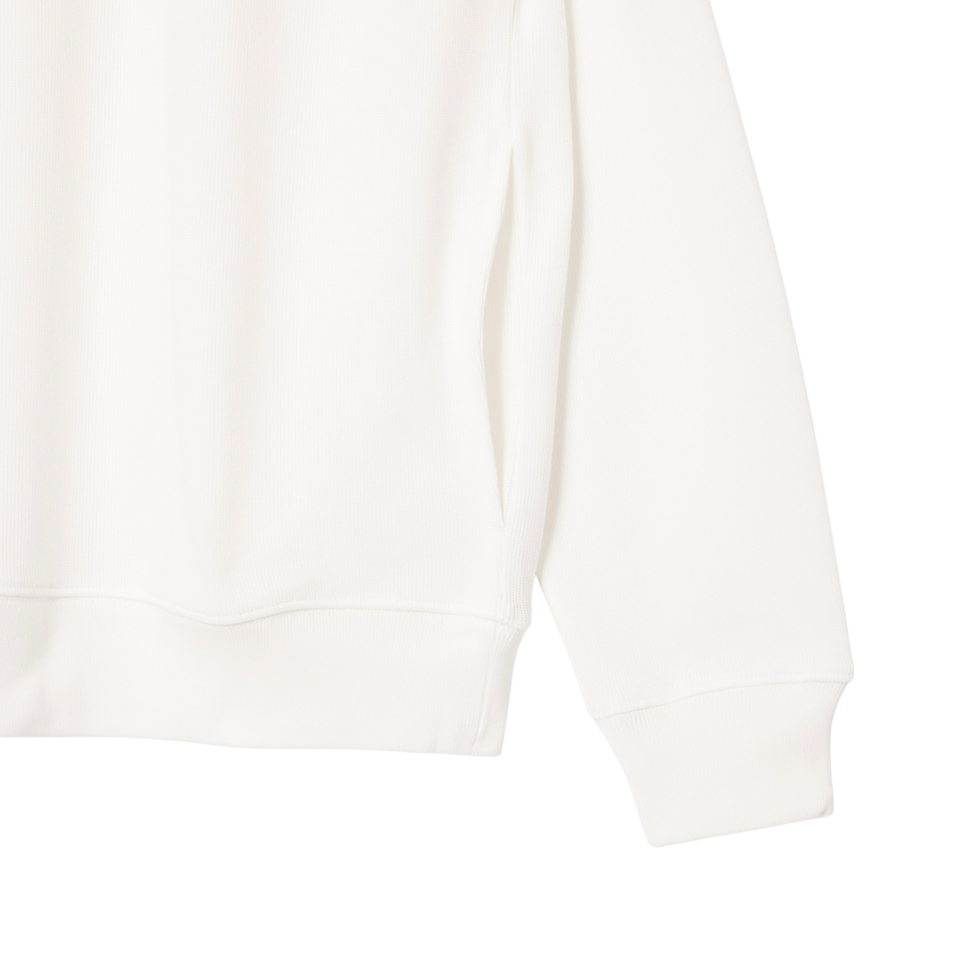 Lacoste Sweatshirt Zippé Interlock Col Montant - Blanc