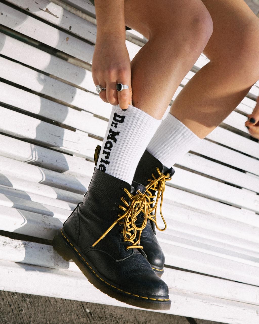 Dr Martens Boots 1460 Pascal En Cuir Virginia À Lacets - Noir