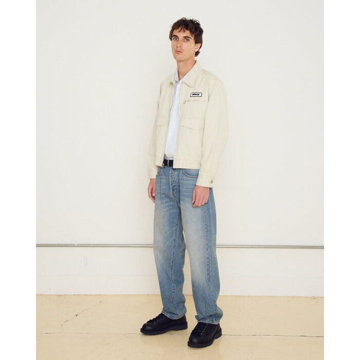 Obey Walter Work Jacket - Silver Birch Faded Wash