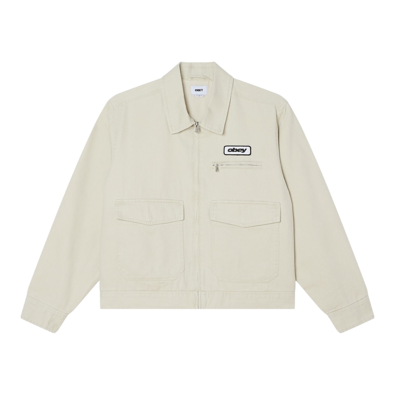 Obey Walter Work Jacket - Silver Birch Faded Wash