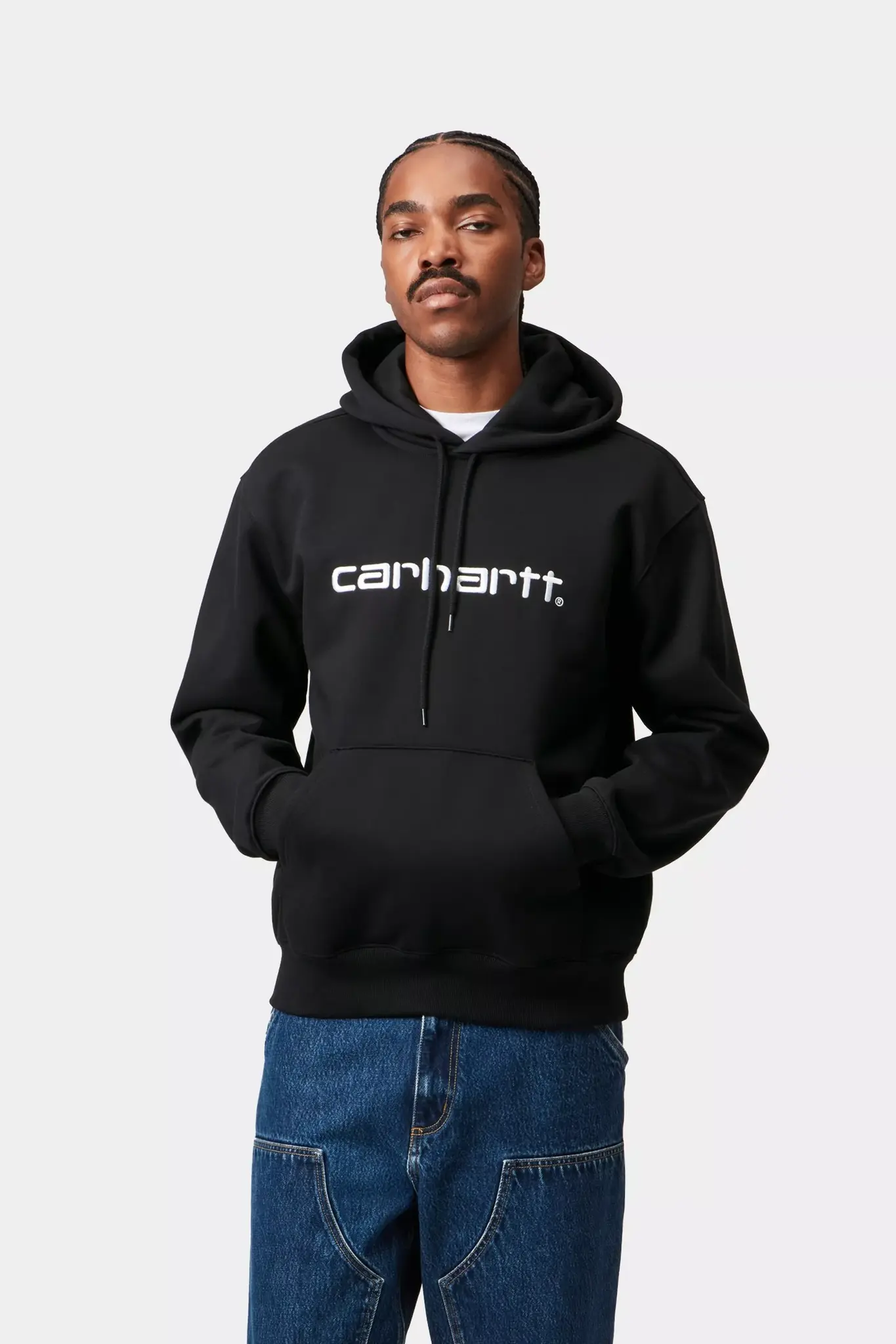 Carhartt WIP Hooded Carhartt Sweat - Black/White