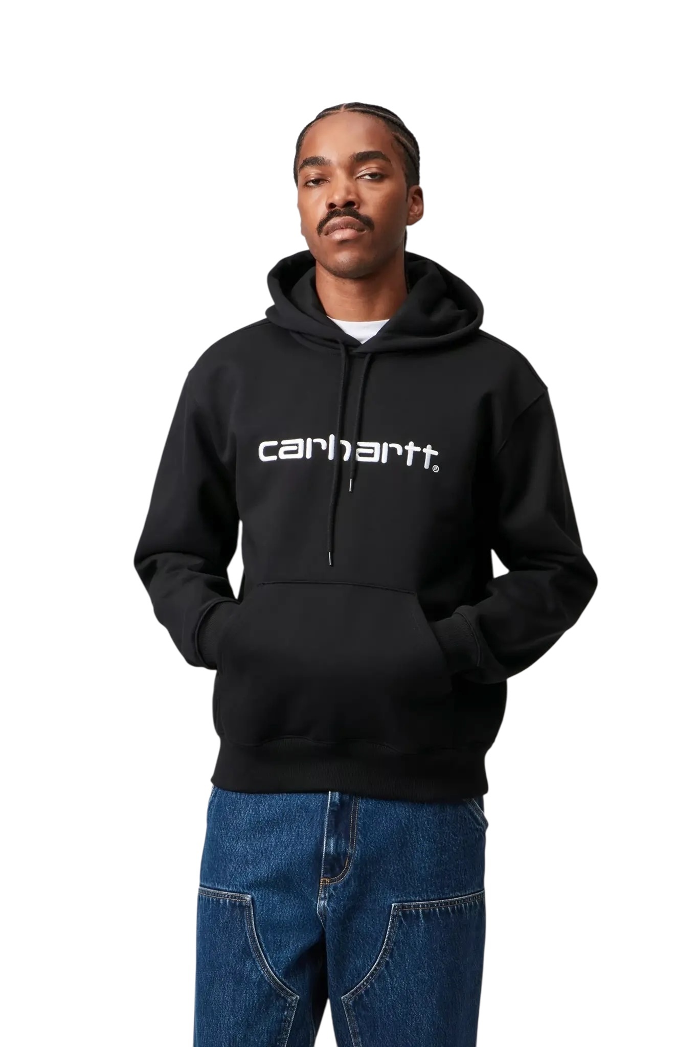 Carhartt WIP Hooded Carhartt Sweat - Black/White
