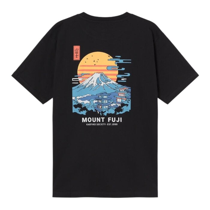 Kaotiko Mount Fuji T-Shirt - Black