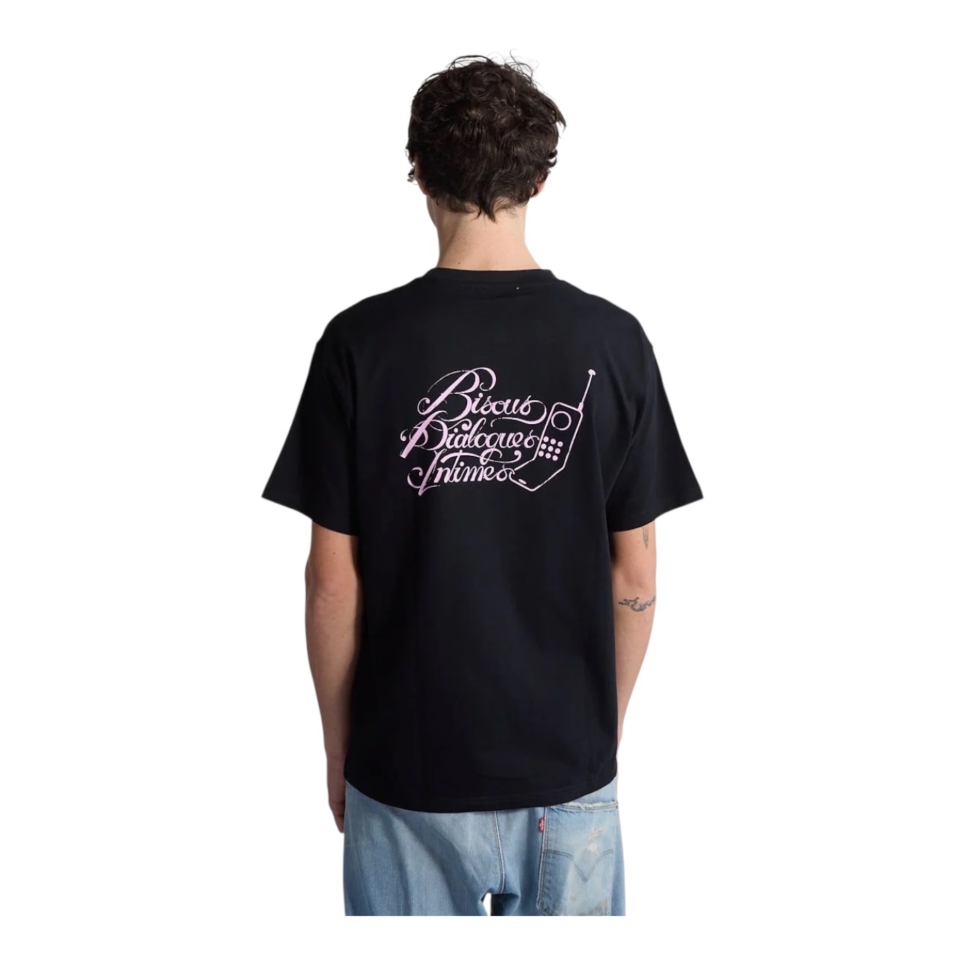 Bisous Skateboards Dialogues Intimes T-Shirt - Black