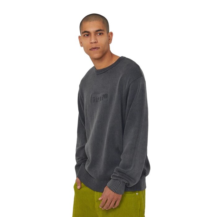 Huf Pacific Wash Embossed Crewneck - Black