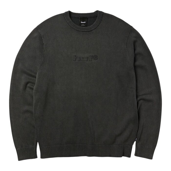 Huf Pacific Wash Embossed Crewneck - Black