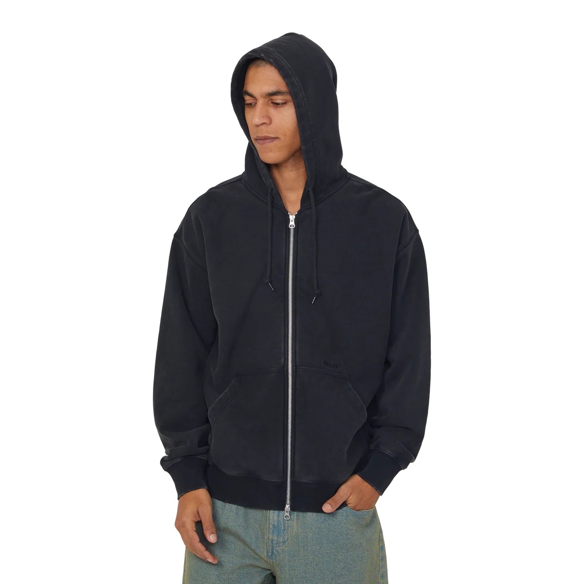 Huf Pacific Wash FZ Hoodie - Black