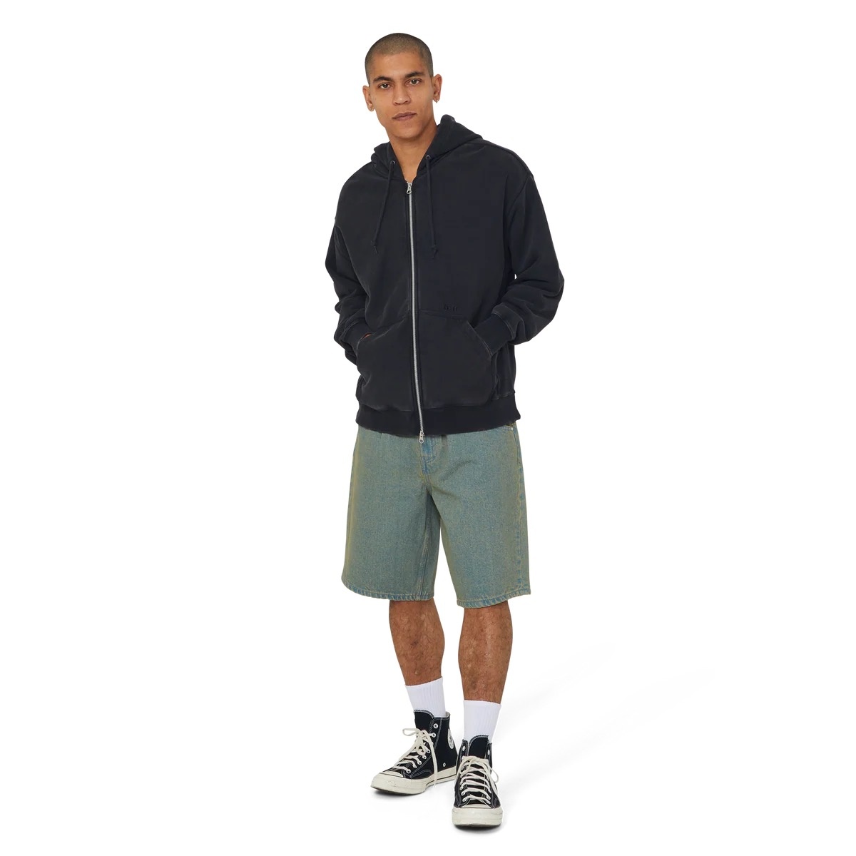 Huf Pacific Wash FZ Hoodie - Black