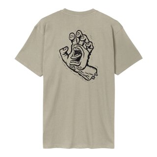 Santa Cruz Stamped Screaming Hand T-Shirt - Stone Grey
