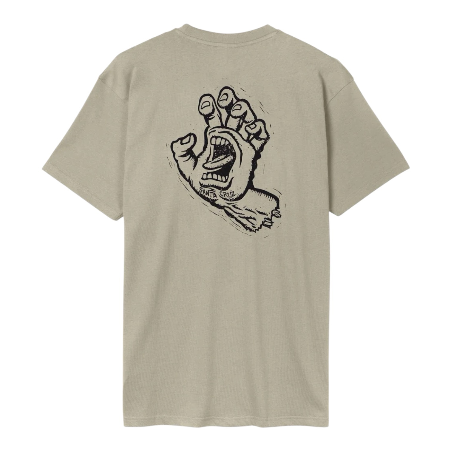 Santa Cruz Stamped Screaming Hand T-Shirt - Stone Grey