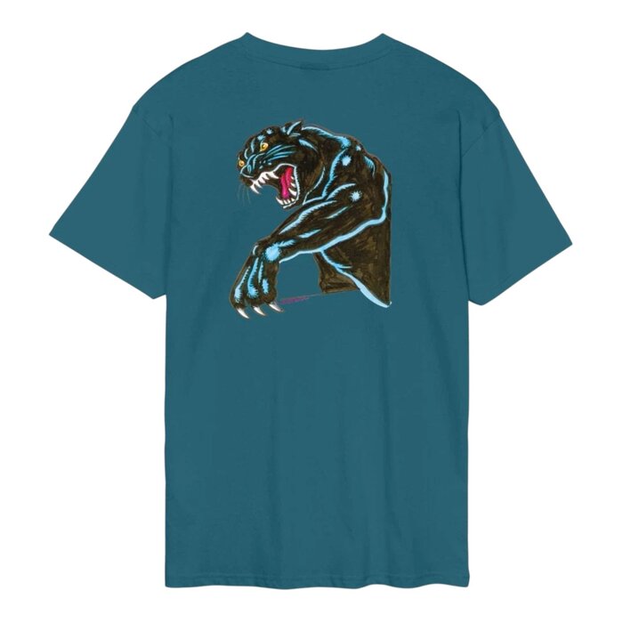 Santa Cruz Natas Sketch Panther T-Shirt - Teal
