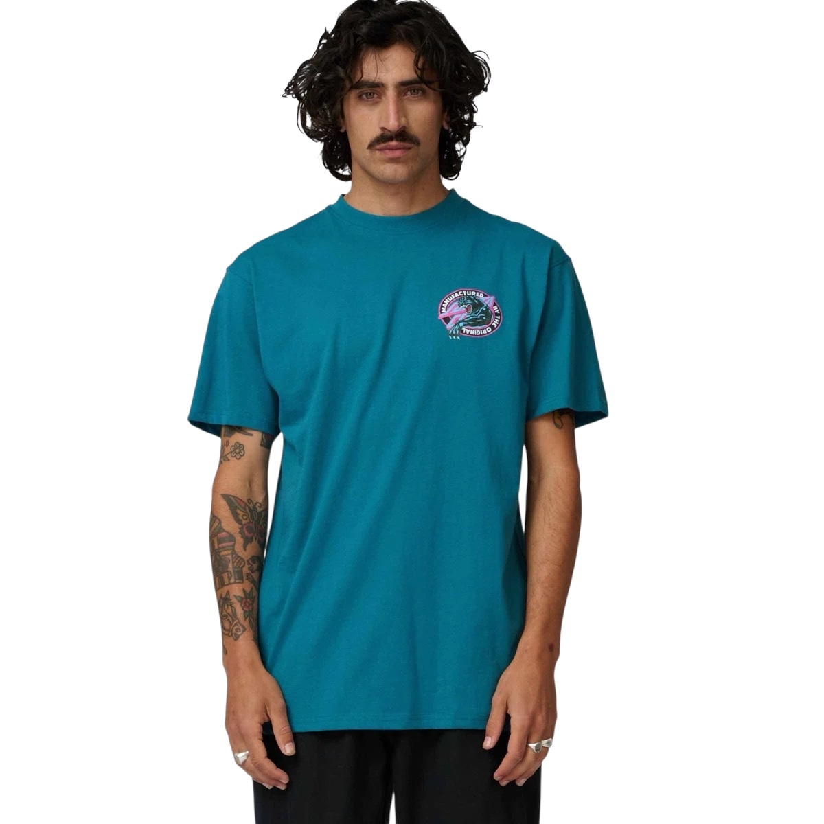 Santa Cruz Natas Sketch Panther T-Shirt - Teal
