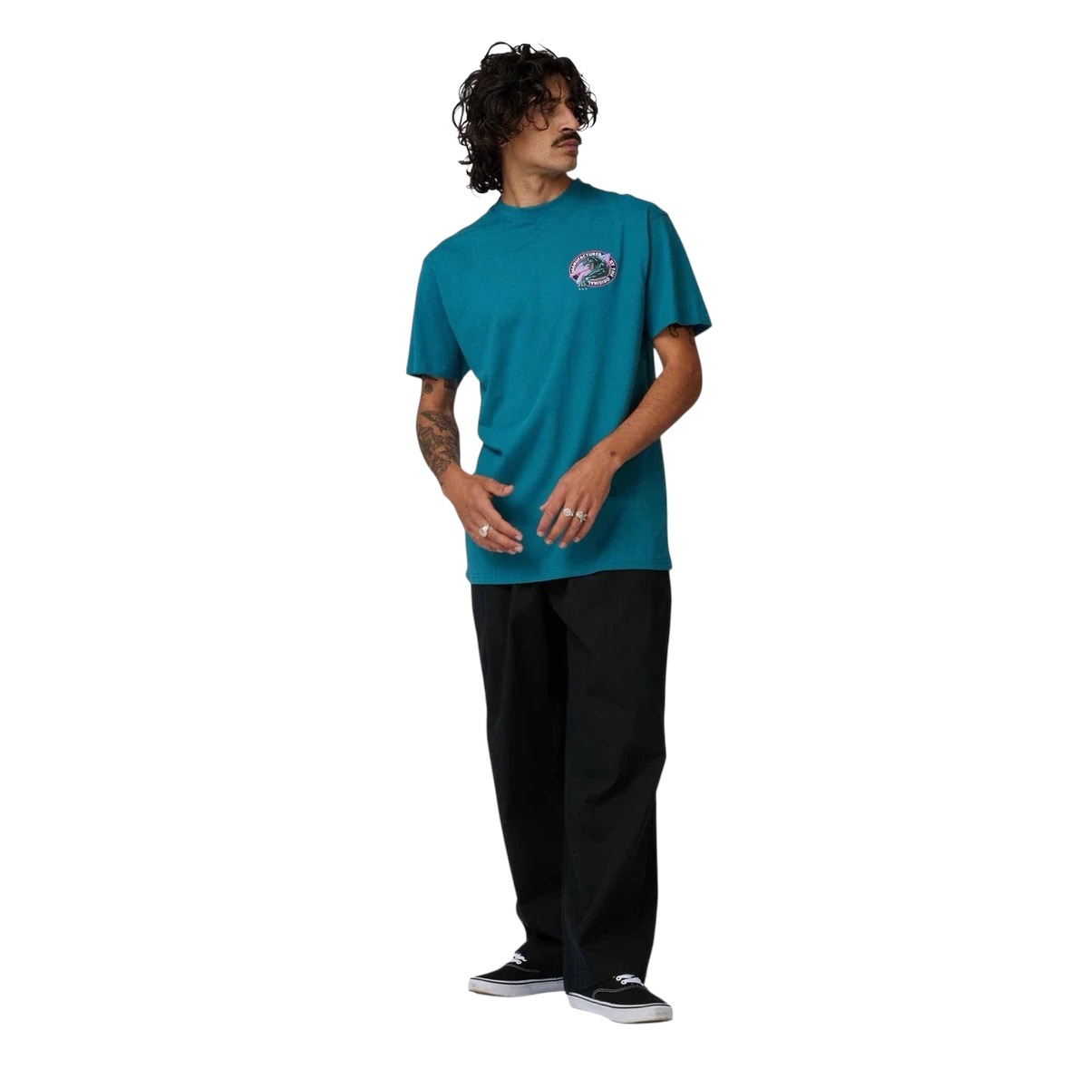 Santa Cruz Natas Sketch Panther T-Shirt - Teal