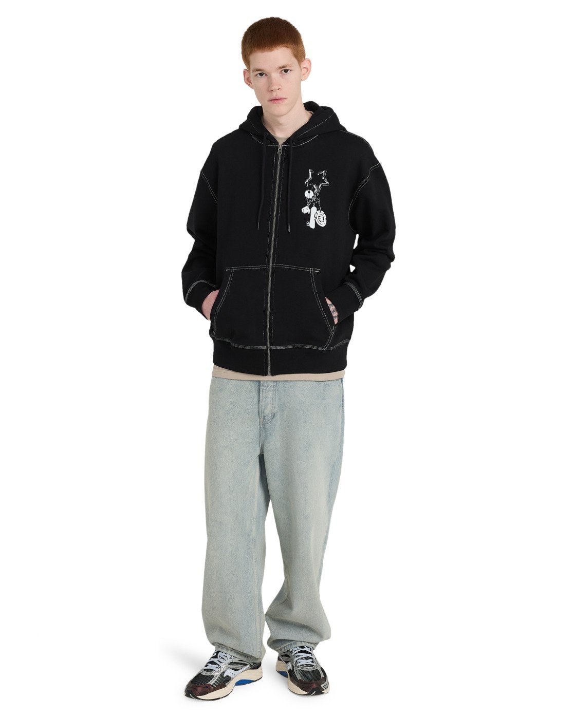 Element Keychain FZ Hoodie - Flint Black