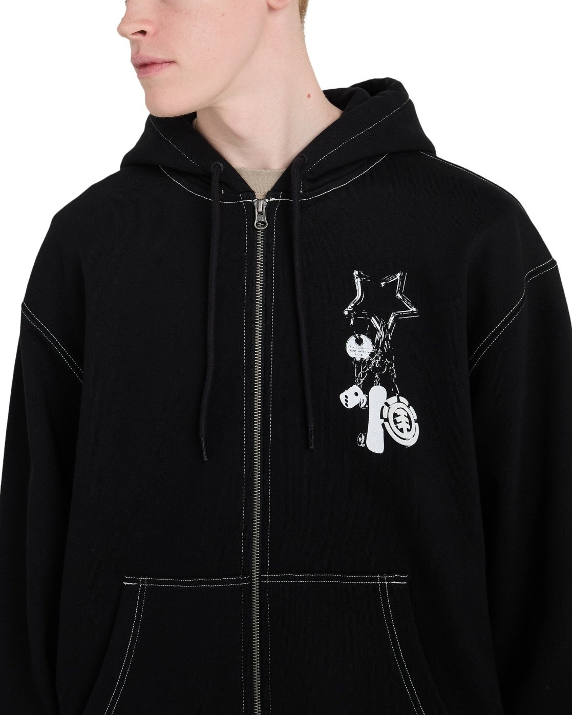 Element Keychain FZ Hoodie - Flint Black