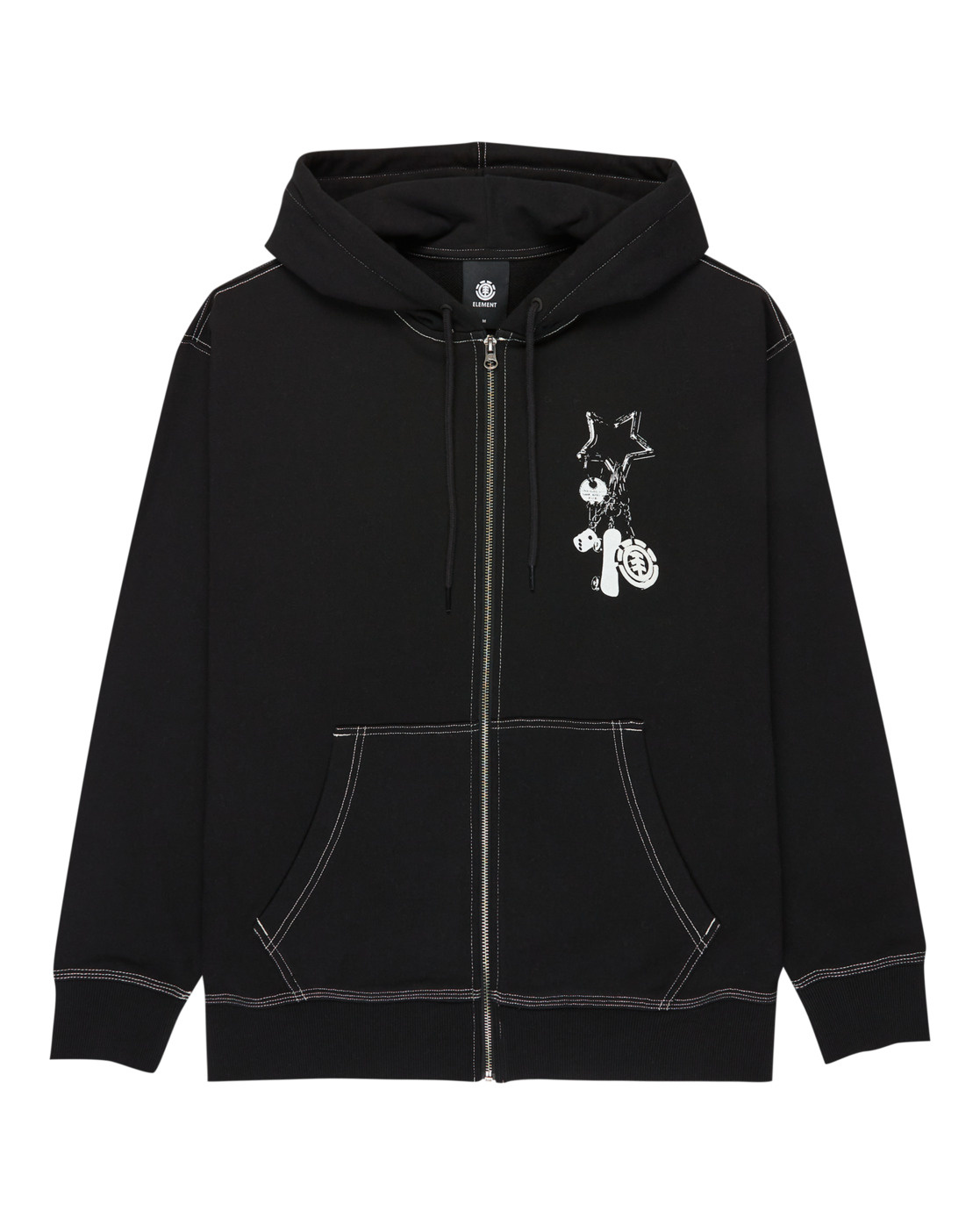 Element Keychain FZ Hoodie - Flint Black