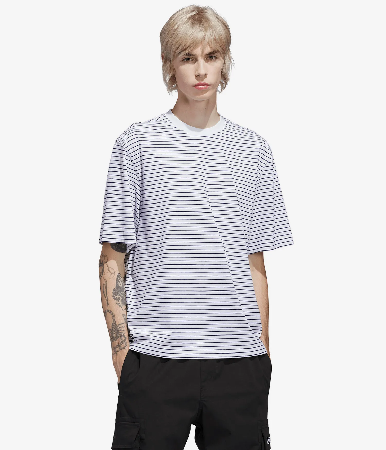 Adidas Skateboarding Skate Exc Yd Tee - White/Dark Blue