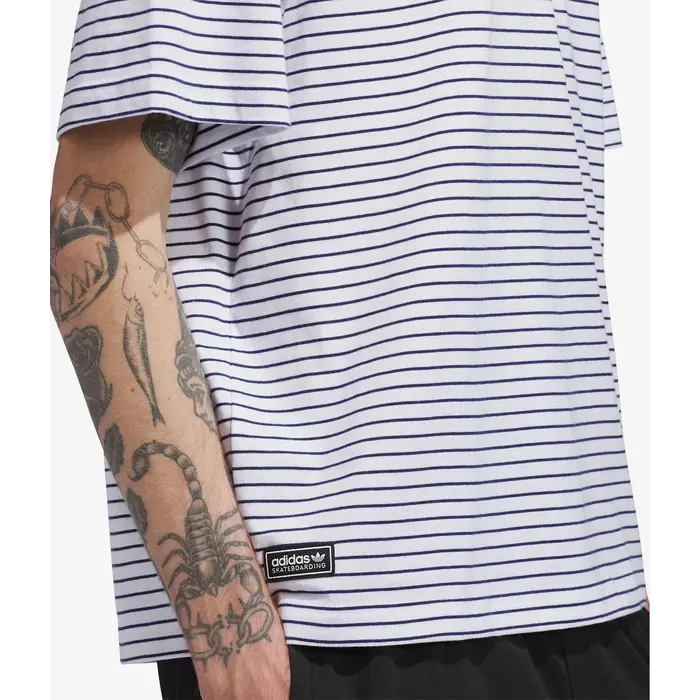 Adidas Skateboarding Skate Exc Yd Tee - White/Dark Blue