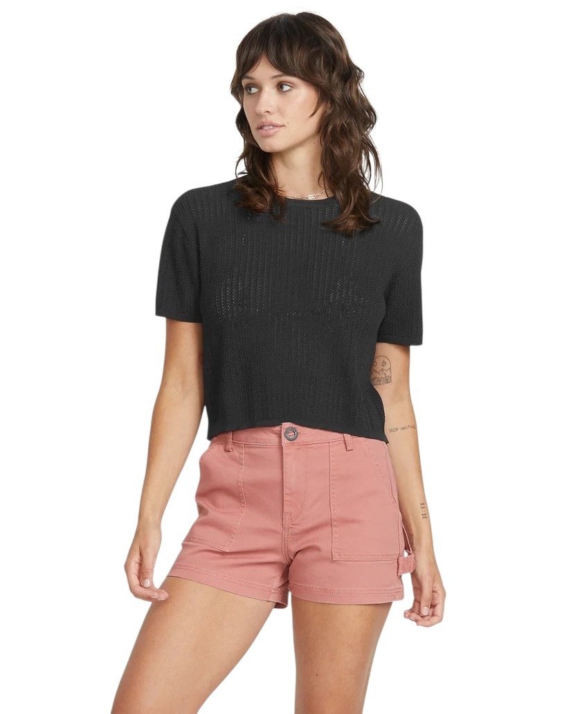 Volcom Meshy Beach S/S T-Shirt - Black