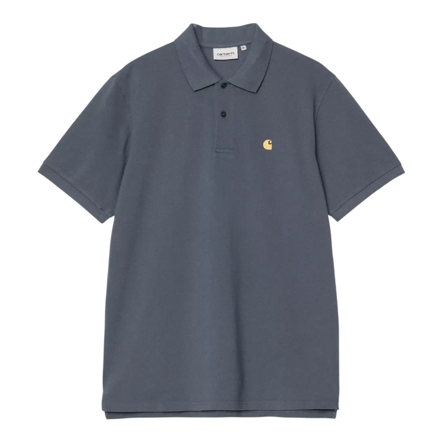 Carhartt WIP S/S Chase Pique Polo - Cozy Blue/Gold
