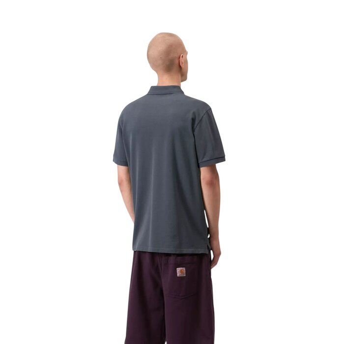 Carhartt WIP S/S Chase Pique Polo - Cozy Blue/Gold