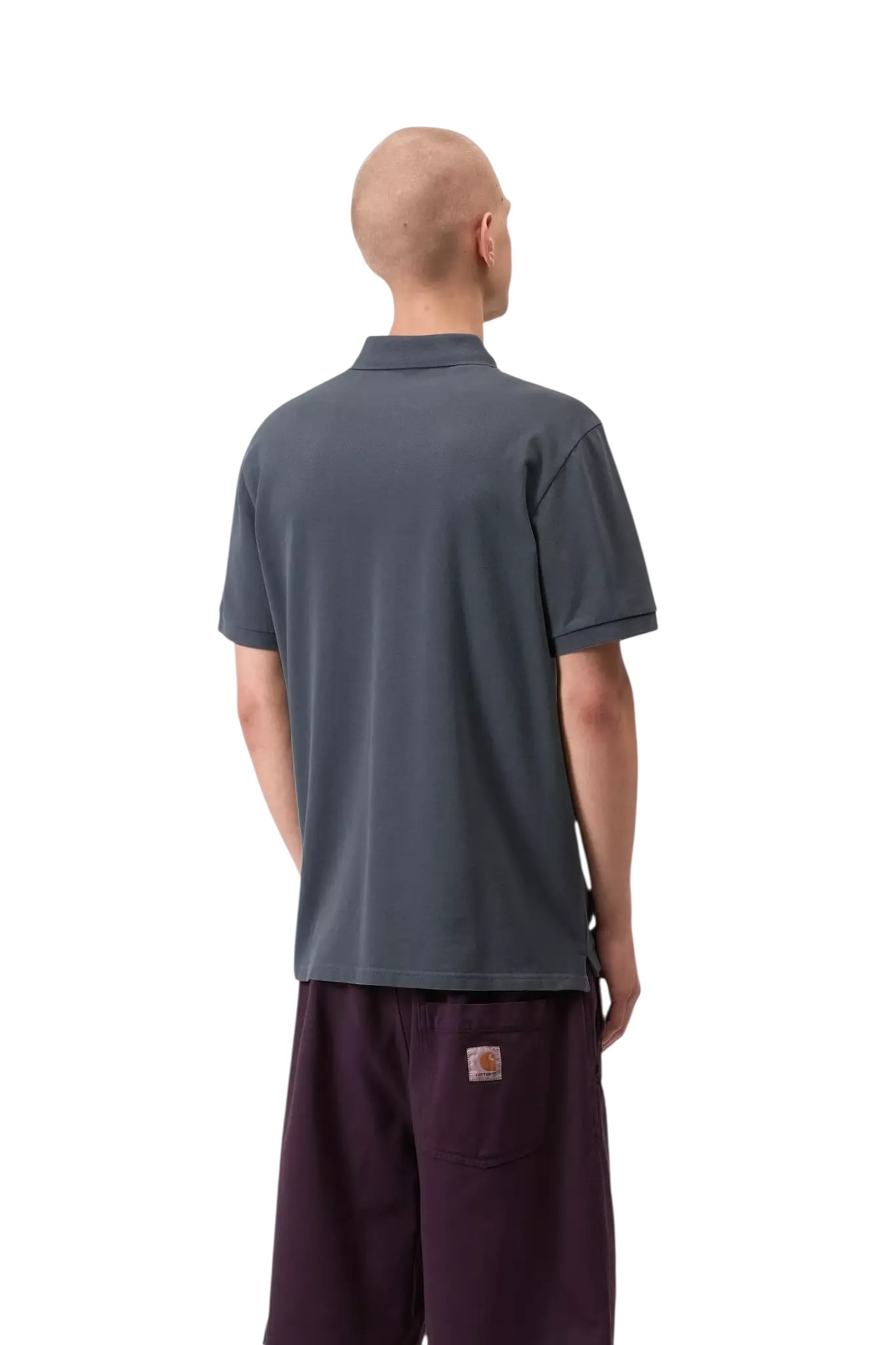 Carhartt WIP S/S Chase Pique Polo - Cozy Blue/Gold