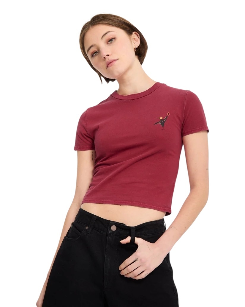 Volcom Move On S/S T-Shirt - Deep Red