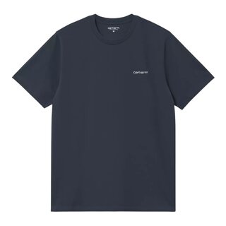 Carhartt WIP S/S Script Embroidery T-shirt - Deep Night/White