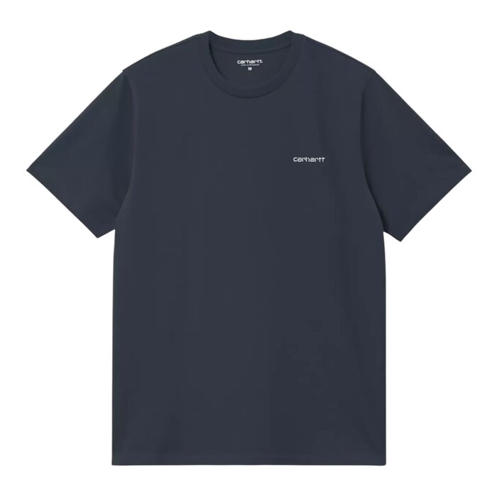 Carhartt WIP S/S Script Embroidery T-shirt - Deep Night/White