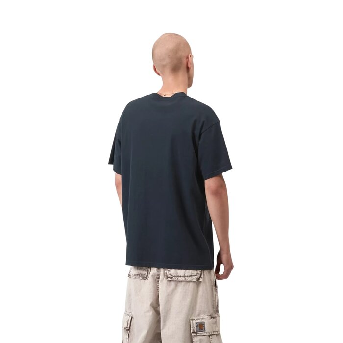 Carhartt WIP S/S Script Embroidery T-shirt - Deep Night/White