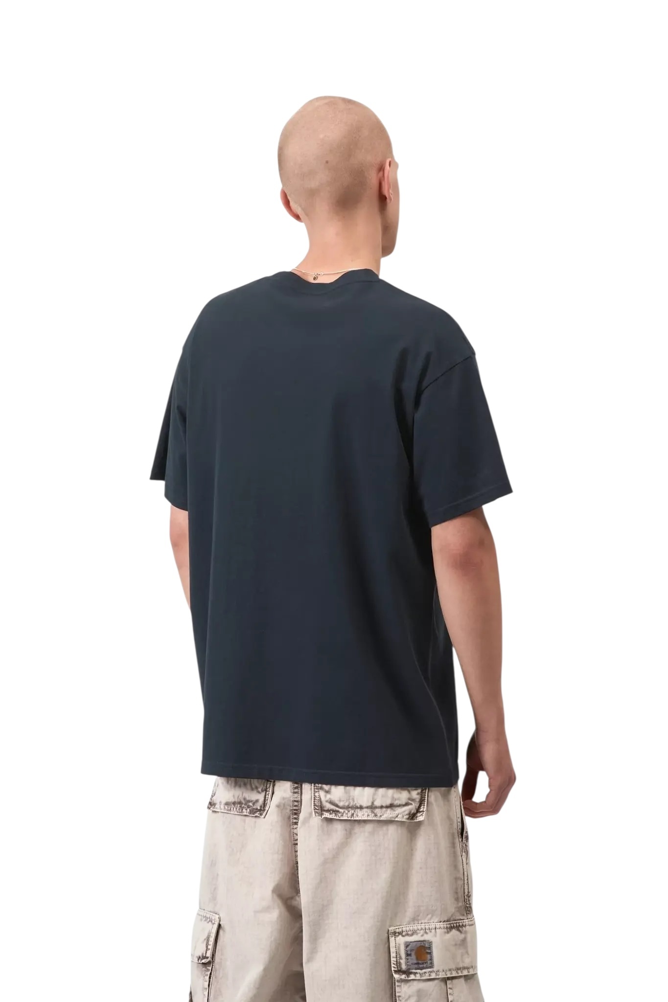 Carhartt WIP S/S Script Embroidery T-shirt - Deep Night/White