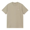 S/S Script Embroidery T-shirt -Barchan/White