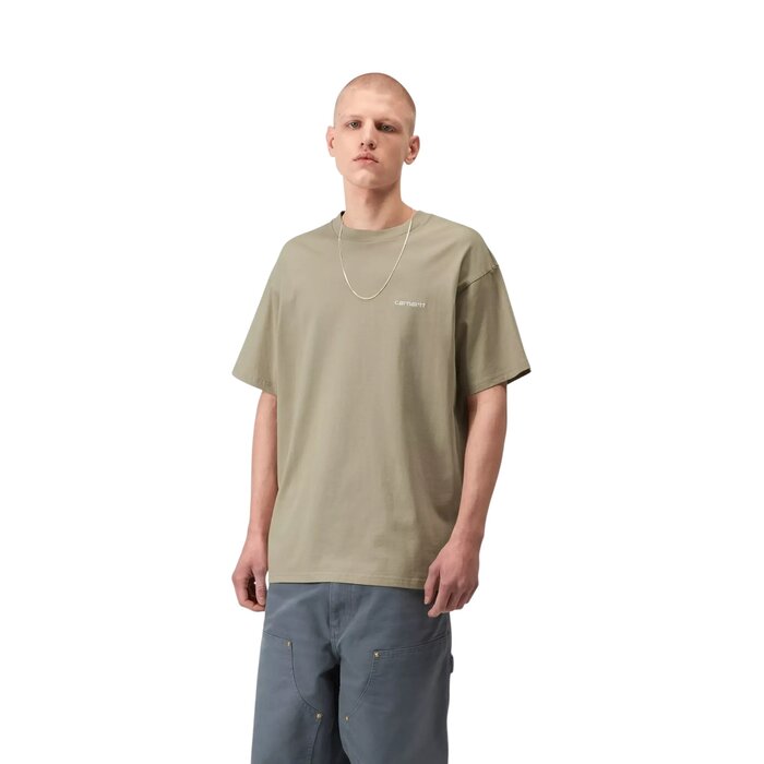 Carhartt WIP S/S Script Embroidery T-shirt -Barchan/White
