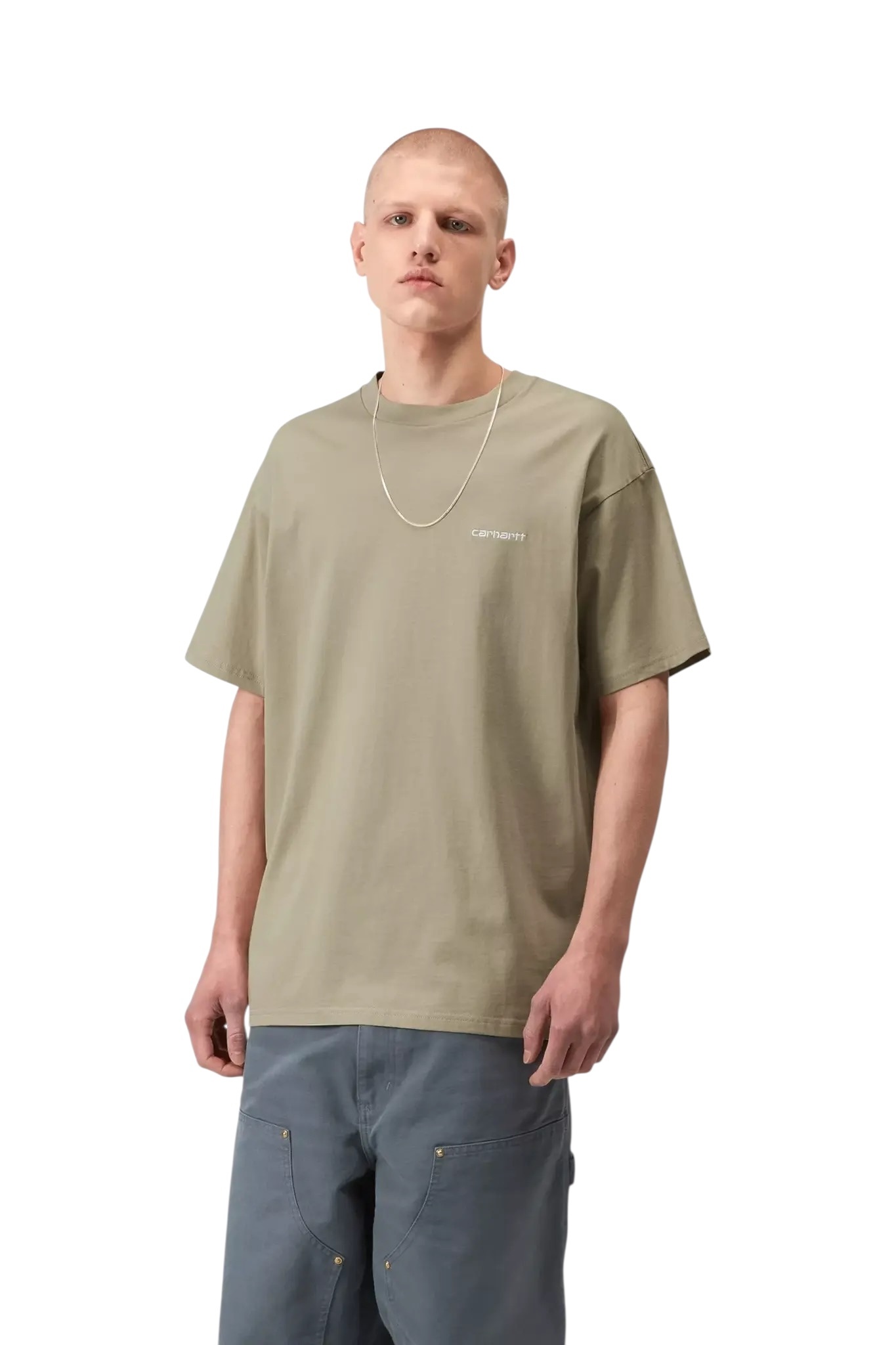 Carhartt WIP S/S Script Embroidery T-shirt -Barchan/White